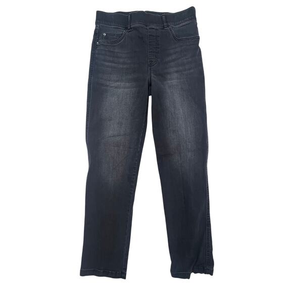 Spanx Women's Straight Leg Denim Jeans Size M Pull-On Vintage Black 20355R - Picture 1 of 10